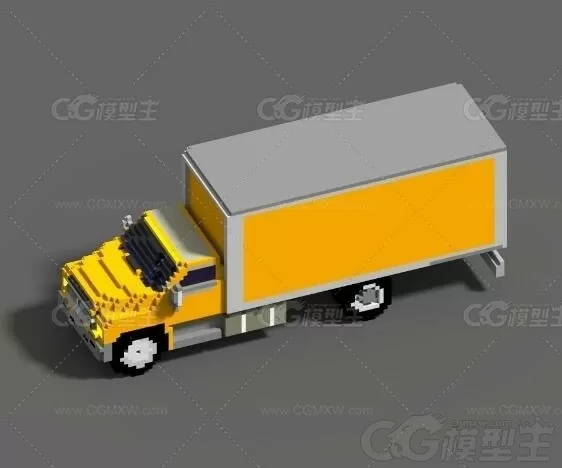 像素货车，卡车3d模型-1