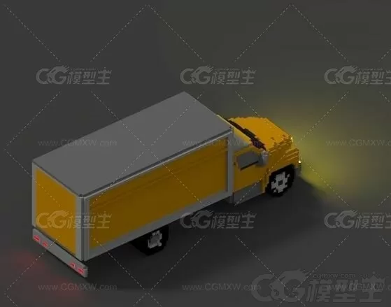 像素货车，卡车3d模型-4