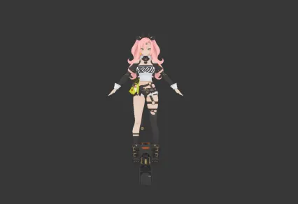 妮可3d模型_skin绑定