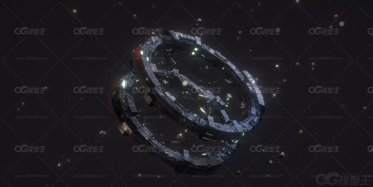 空间站 未来世界 科幻飞行器 外太空 太空舱 航天站 宇宙空间站 母舰 基地 宇宙空间站-1