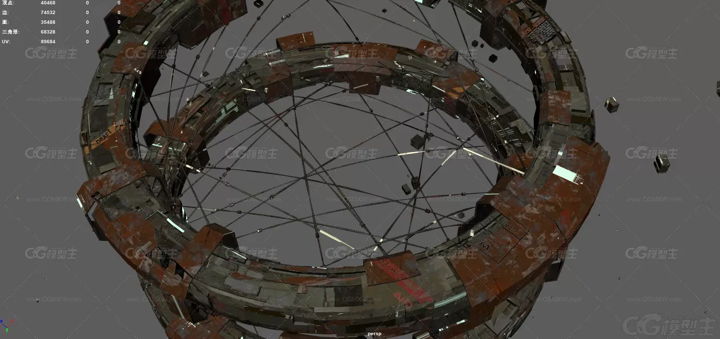 空间站 未来世界 科幻飞行器 外太空 太空舱 航天站 宇宙空间站 母舰 基地 宇宙空间站-3