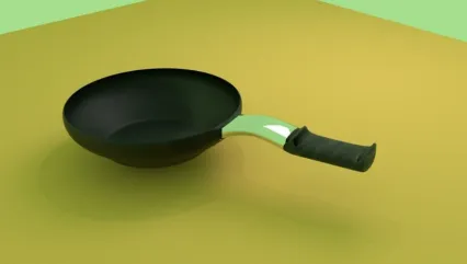 炒锅，平底锅3d模型