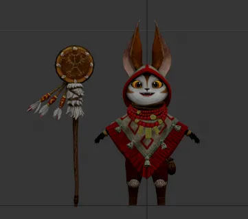 Lucky人形兔3D模型 兔子巫师 兔子魔法师