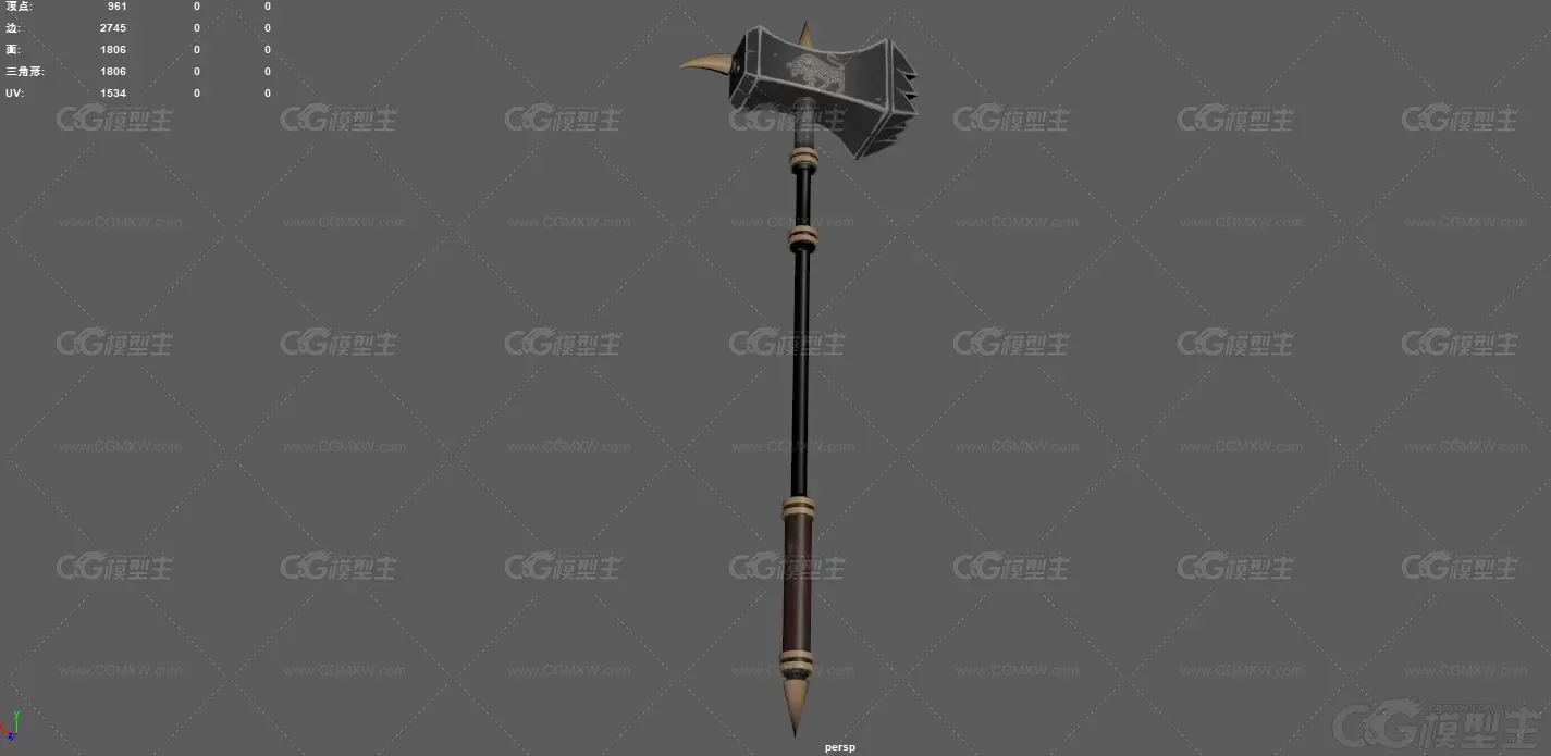 战锤 冷兵器 古代武器 矮人兵器 锤子 中世纪铁锤 维京武器 圣殿武士 魔法战锤 西方...-7