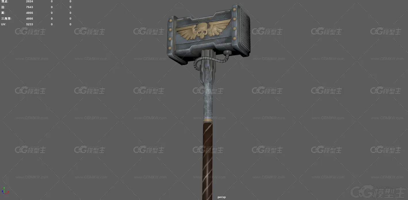 战锤 魔幻武器 冷兵器 古代武器 矮人兵器 巨锤 武器装备 神锤 铁锤 兽人战锤 维京武器-9