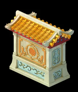 禁法景墙 影壁墙  上古建筑 中国风建筑 Q版游戏3d模型