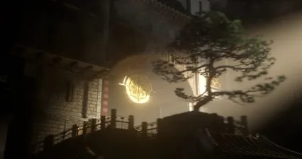 东方神秘村庄神庙建筑楼房3D模型