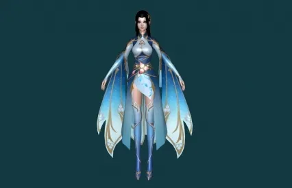 次世代游戏清纯美女 仙侠美女 武侠古装仙子 古风美女3D模型
