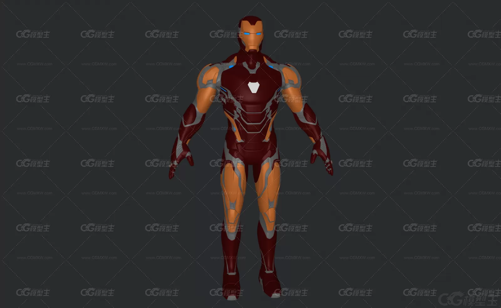 钢铁侠Iron-Man 复仇者联盟3D模型带贴图-2