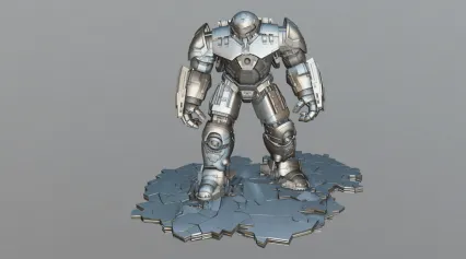 钢铁侠MK44反浩克装甲白膜3D模型