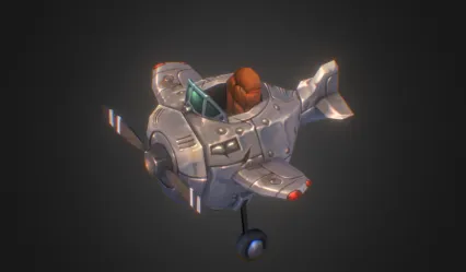 次时代游戏卡通小飞机3D模型
