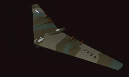 YB-49战略轰炸机 隐身轰炸机3D模型