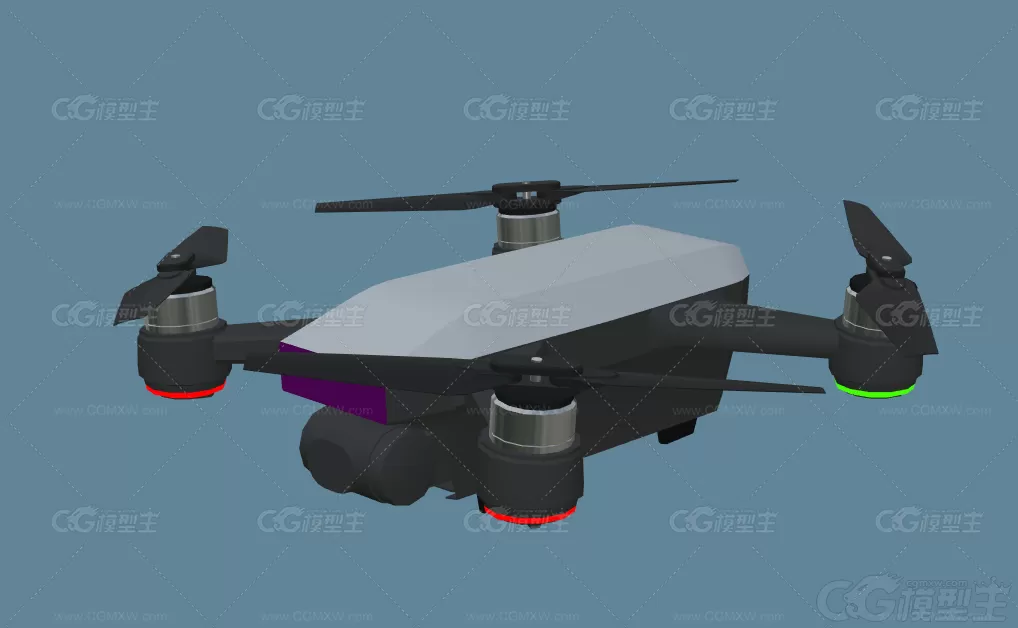 次时代低模无人机 无人飞机3D模型-2