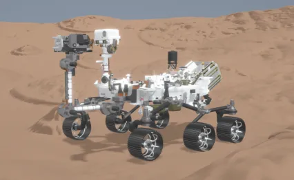 火星上的毅力号火星车 火星探测车 3D模型