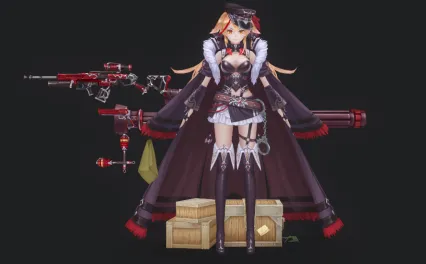 幻想美少女刺客 美少女枪手 狙击枪 3D模型