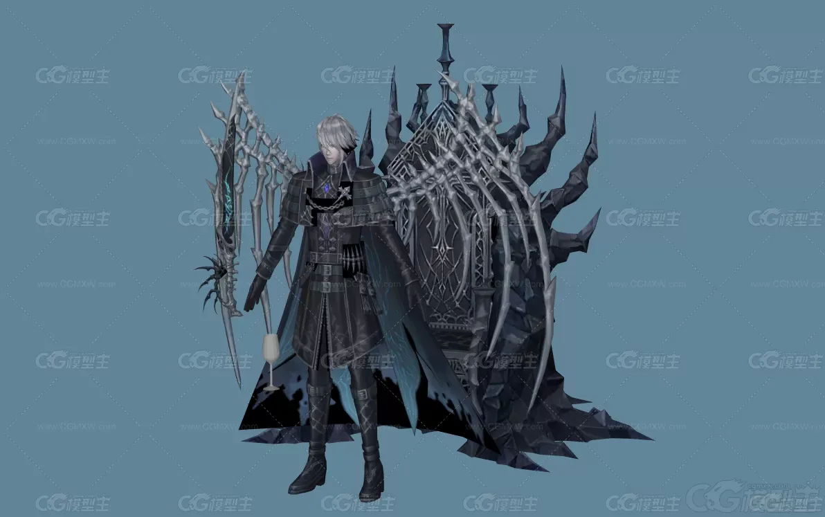 恶魔 黑咒师 暗黑法师 暗黑首领 恶魔首领3D模型-1