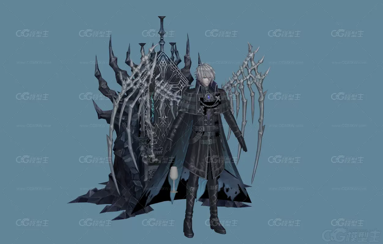 恶魔 黑咒师 暗黑法师 暗黑首领 恶魔首领3D模型-2