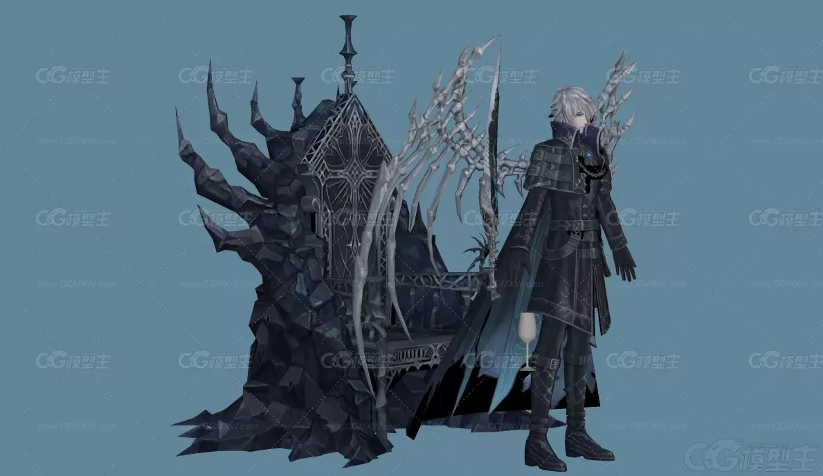 恶魔 黑咒师 暗黑法师 暗黑首领 恶魔首领3D模型-3