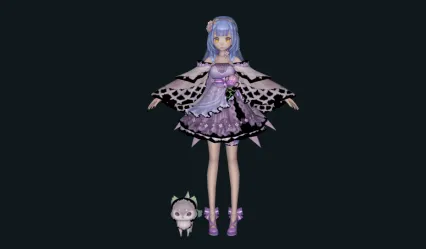 卡哇伊 可爱的小萝莉 3D模型