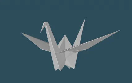千纸鹤 纸鹤 叠纸 3D模型