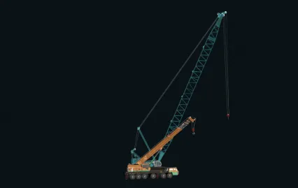 起重机 工程车 履带式起重机 吊车 起重机内部模型完整3D模型