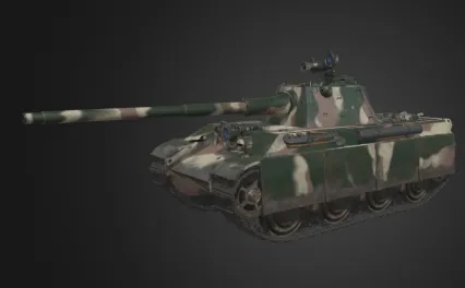 二战老旧的豹式坦克3D模型