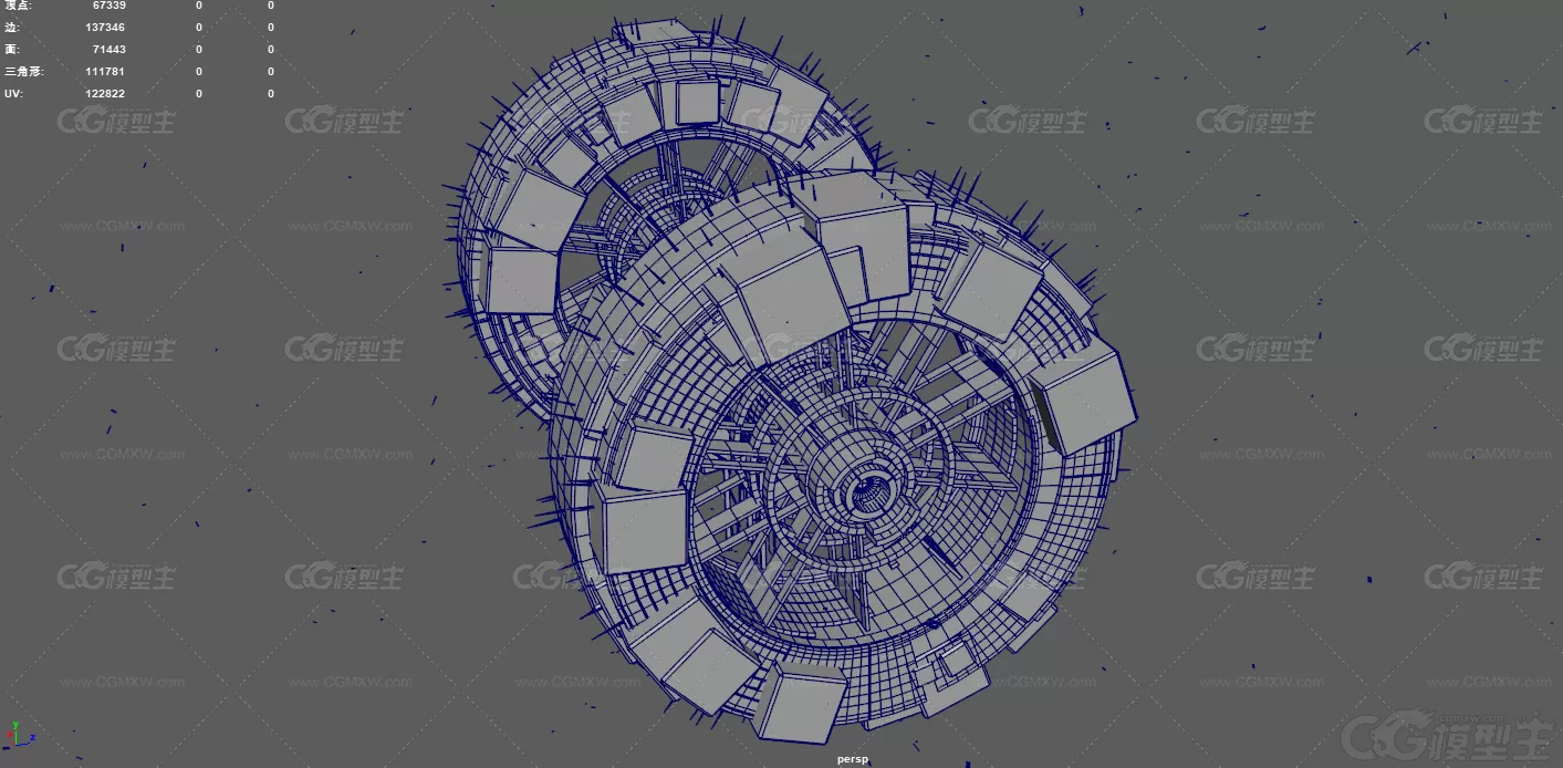 宇宙飞船 科幻空间站 航天器 星际中转站 宇宙飞船 战舰 星际母舰 太空补给站 空间堡垒-11