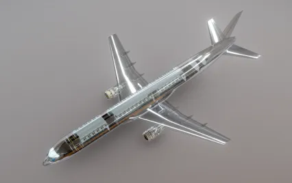 波音757透明客机 民航飞机 客机 空中客车 波音飞机3D模型