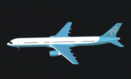 波音757客机 民航飞机 客机 空中客车 波音飞机3D模型