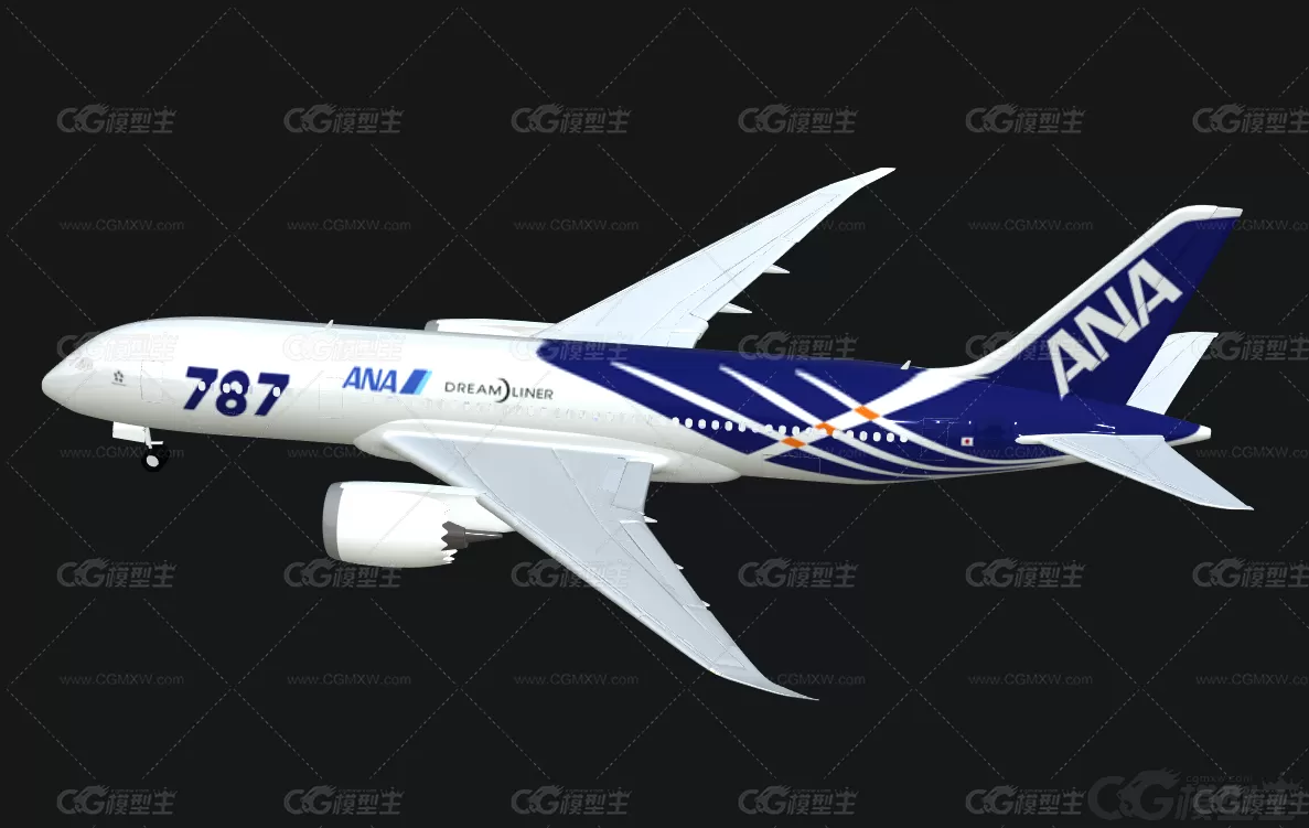 波音787客机 民航飞机 客机 空中客车 波音飞机3D模型-1