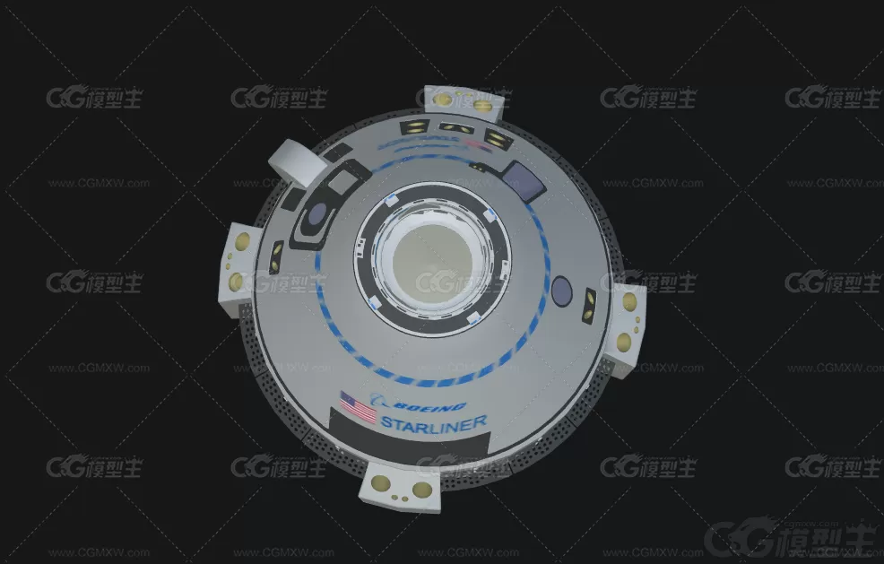 航天返回舱 航天器飞船 太空船 火箭卫星3D模型-3