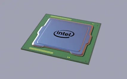 intel处理器 英特尔cpu 电脑处理器 芯片 电脑芯片 3D模型