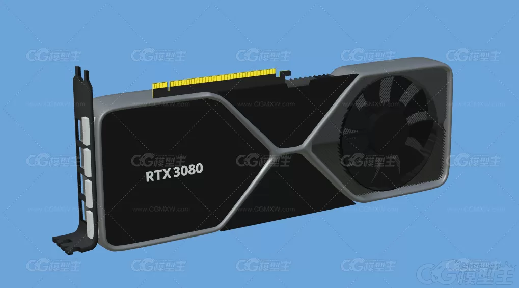 英伟达 Geforce RTX 3080 电脑显卡 3080显卡3D模型-1