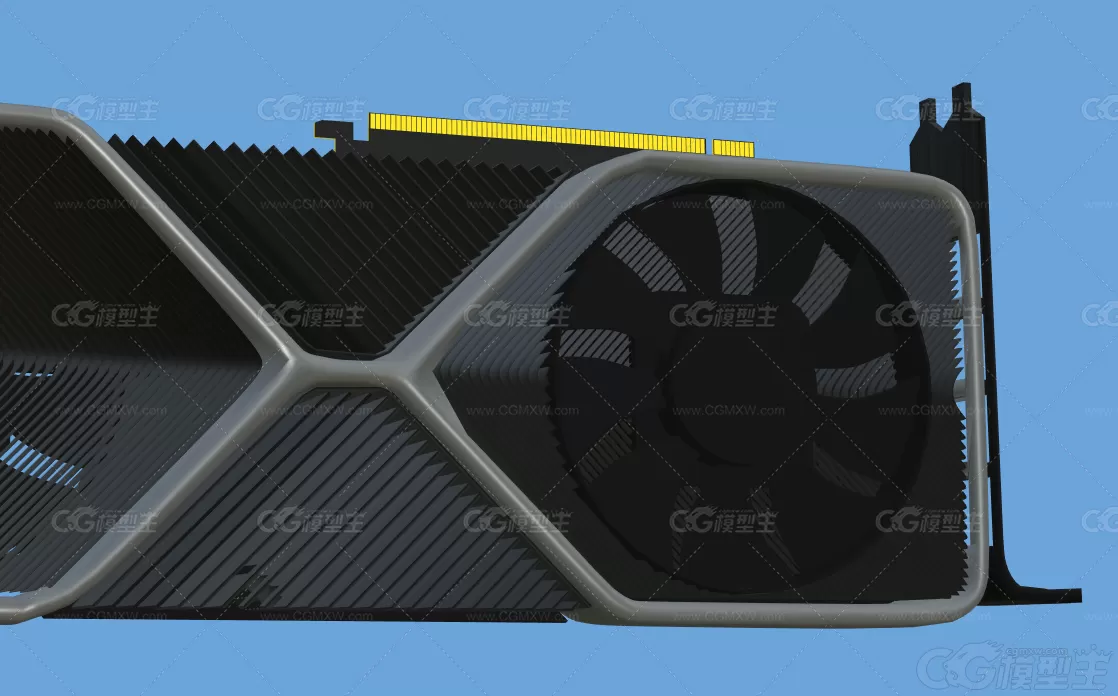 英伟达 Geforce RTX 3080 电脑显卡 3080显卡3D模型-3