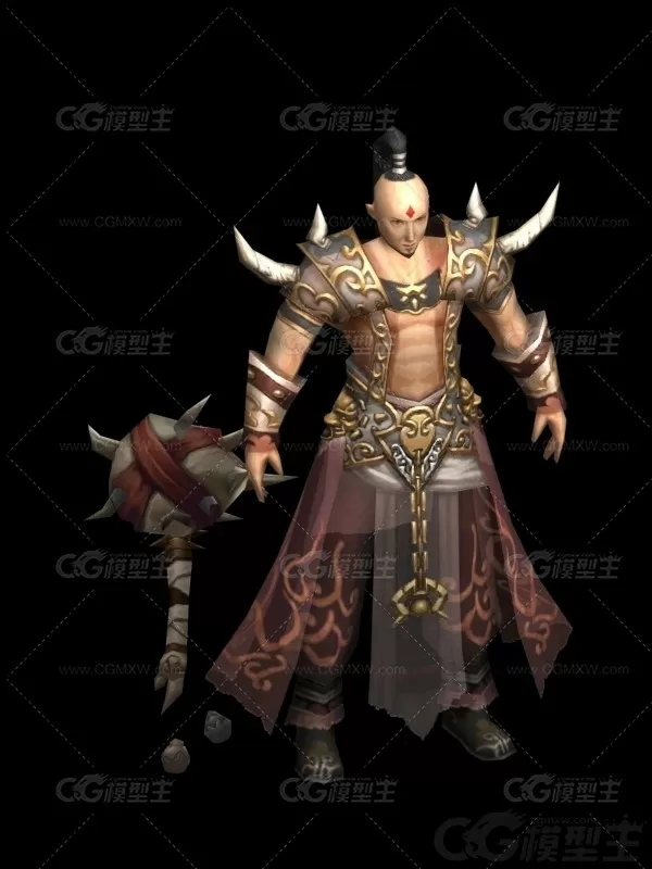 代王 勇士 斗士 武士 壮士  3D游戏角色模型-2