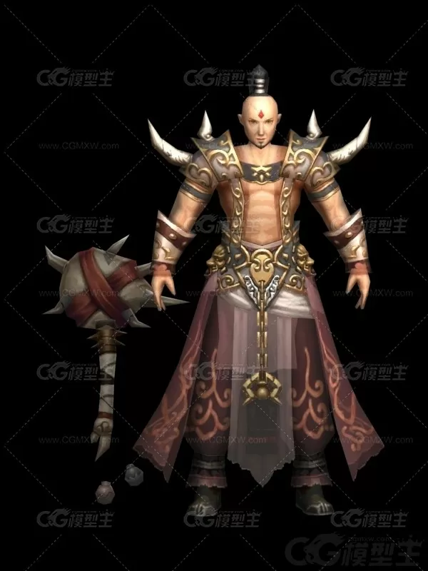 代王 勇士 斗士 武士 壮士  3D游戏角色模型-1