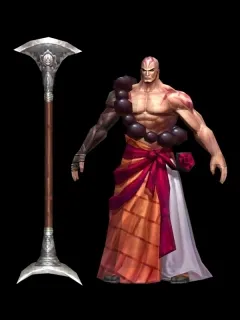 魔僧 鲁智深 僧人 和尚 禅杖  古代僧人 3D游戏角色模型