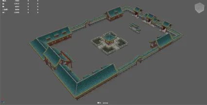 宫殿 道场  凉亭 古建筑 中国风建筑 国风建筑3D模型