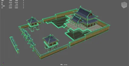 护国宝寺  亭子  建楼 寺庙 古建筑 中国风建筑 影壁墙 古代建筑3D模型