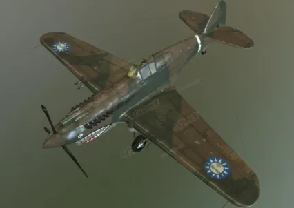 二战飞机P40B 飞虎队 三个驱逐中队全套 P-40B战机涂装 英国皇家空军亚洲远征军涂装