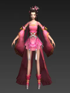 貂蝉 女神 仙侠美女 侠女 仙女 古装美女 江湖儿女 女侠3D游戏角色模型