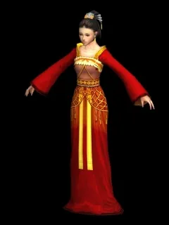 小姐姐 红衣姐姐 红娘 新娘 新婚娘子 古装娘子3D游戏角色模型
