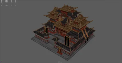 染布坊 造布坊 洗衣坊 织坊 布坊 古建筑 中国风建筑 3D游戏建筑模型