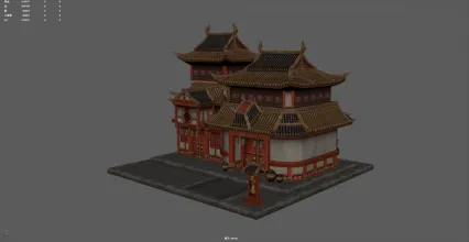 民居 古代民房 塔楼 古楼 古建筑 中国风建筑 3D游戏建筑模型