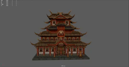 军营 军楼 军士驻地 古代军营 古建筑 中国风建筑 3D游戏建筑模型