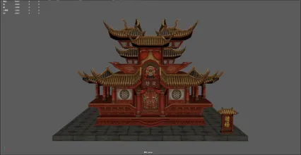 赌场 赌坊 赌庄 古建筑 中国风建筑 3D游戏建筑模型