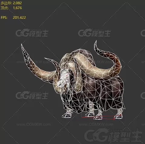 恐怖山羊  魔异羊 羊角怪 羊妖 3D游戏怪物模型-2