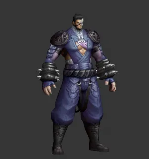 龙家将士  面具男 独眼龙战士 战神 武士 3D游戏怪物模型