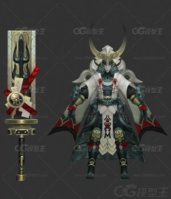 代王 三魔头 魔王 妖王 山大王 妖兽头目 3D游戏怪物模型-4