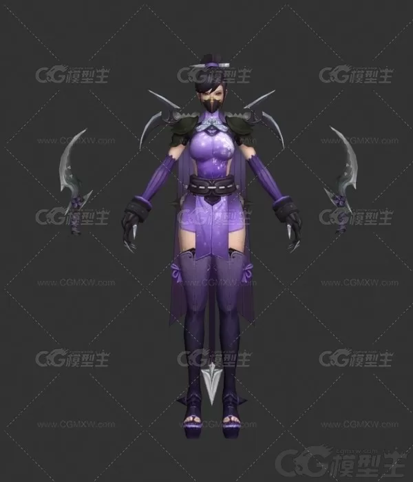 魔族战士 修真弟子 魔域杀手 魔域战士 仙剑弟子 3D游戏角色模型-3